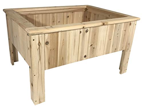 Cedar Raised Garden Planter Box Kit Outdoor Elevated Bed Patio VegetableFlowerHerb Gardening Natural RotResistant Wood by Boldly Growing