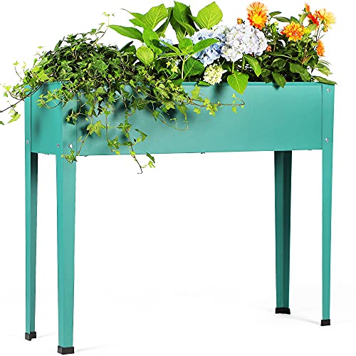 YITAHOME Raised Garden Bed with Legs Patio Elevated Planter Box for Flower Herb Vegetable Fruits(Green)