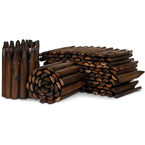 Worth Garden 6PC Garden Edging Wooden Fence Edging (35FT Total Length) Outdoor Garden Lawn Landscape Edging Flexible Decorative Border Edging Spring Garden  Yard Maintenance 79 H x 42 L Each