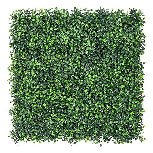 Ogrmar 12PCS 20x20 Artificial Boxwood Panels Topiary Hedge Plant Privacy Hedge Screen UV Protected Suitable for Outdoor Indoor Garden Fence Backyard and Décor (Boxwood12PCS)