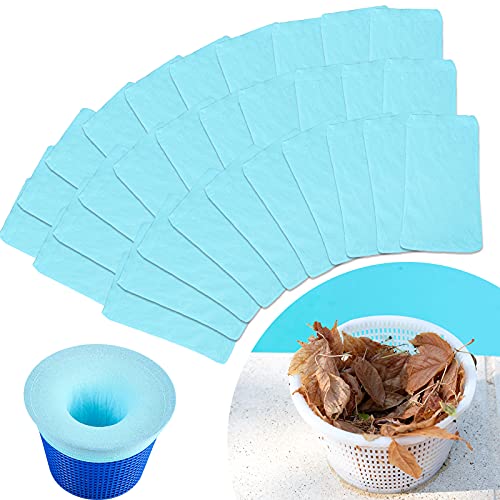 30 Pieces Pool Skimmer Socks Pool Filter Saver Socks Net Fine Mesh Filter Sock for Filters Baskets and Skimmers Swimming Pool Spa Supplies