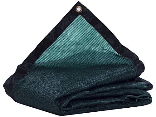 JTsuncover 90 Heavy Duty Shade Cloth Mesh Sun Block Fabric  with Grommets  Green 12 ft x 6 ft