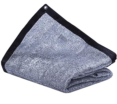 JTsuncover Aluminet 85  Heavy Duty Shade Cloth Mesh Sun Block Fabric Sun Reflect Pet Shade  with Grommets  13 ft x 16 ft