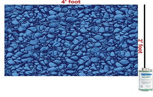 Blue River Rock 4 Ft X 2 Ft Above  Inground Swimming Pool Vinyl Liner Repair Kit with Glue