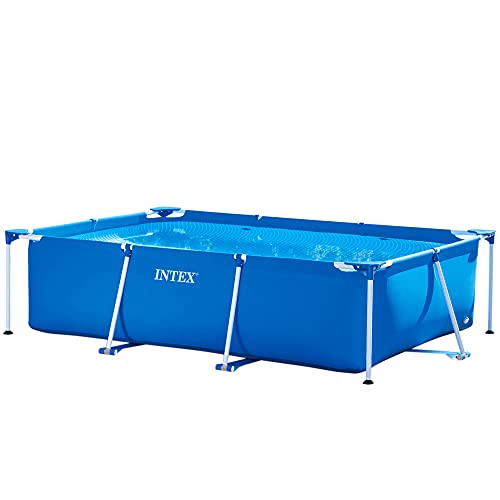 Intex 28273EH 1475ft x 33In Rectangular Frame Outdoor Easy Assemble Backyard Above Ground Swimming Pool wFlow Control Valve  Rust Resistant Frame