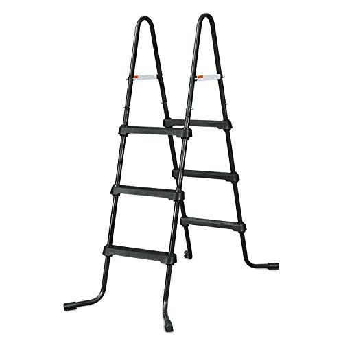 Summer Waves P5436000K 36 Inch SureStep 3 Step Lightweight Heavy Duty Steel Outdoor Above Ground Swimming Pool Ladder Black