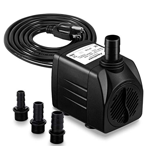 550GPH Submersible Water Pump (2000Lhr 30W)  Ultra Quiet Pond Pump  Outdoor Fountain Pump with 72ft Vertical Lift  Aquarium Pump with 3 Nozzles 656ft Power Cord  Compact Fish Tank Pump