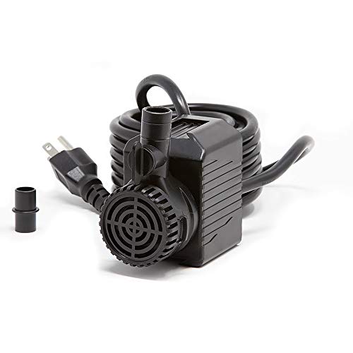 Beckett Corporation 400 GPH Submersible Pond Pump  Water Pump for IndoorOutdoor Ponds Fountains Fish Tanks Aquariums and Waterfalls  83 Max Fountain Height Black