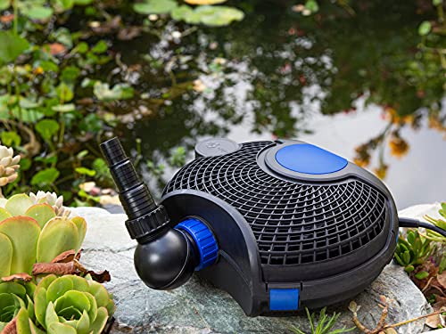 XtremepowerUS 1800GPH Submersible Koi Pond Pump Water Filter Swivel Adapter with Protective Cage Pond Koi Waterfall Fountains