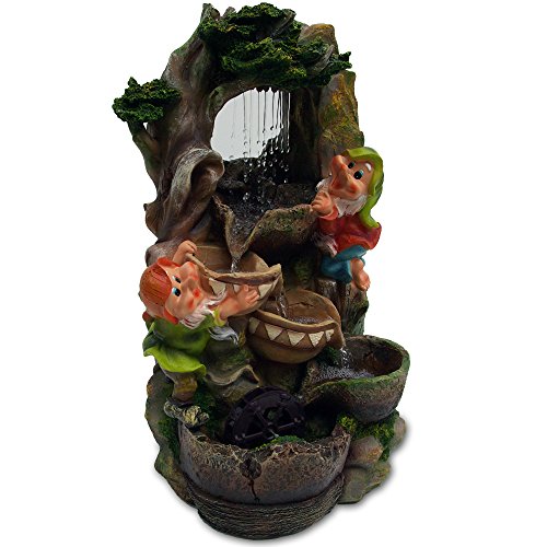 BricksNmortarcom Garden Gnome Water Sculpture  Gnome Falls Cascading Water Fountain