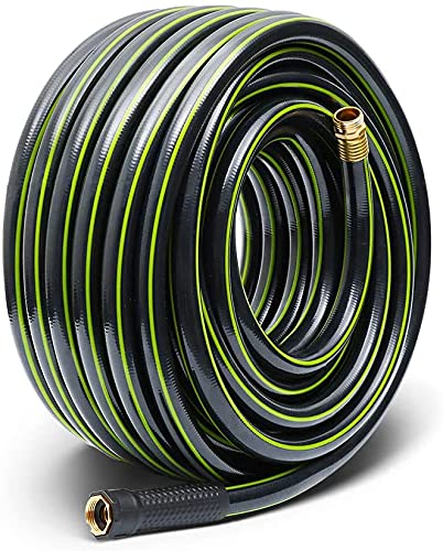 Worth Garden Long Garden Hose 34 in X 100ftNO KINKHEAVY DUTY Durable PVC Water Hose with Solid BrassMale to Female FittingsHousehold and Commercial UseExtreme Weather12 YEARS WARRANTYH165B01