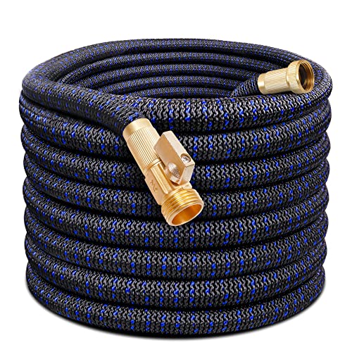 Garden Hose  50ft Flexible Lightweight Yard Hose Expandable Water Hose Pipe Portable Collapsible Outdoor Hose Stretchable Garden Long Hose with 34 inch Solid Brass Fittings for Watering and Washing