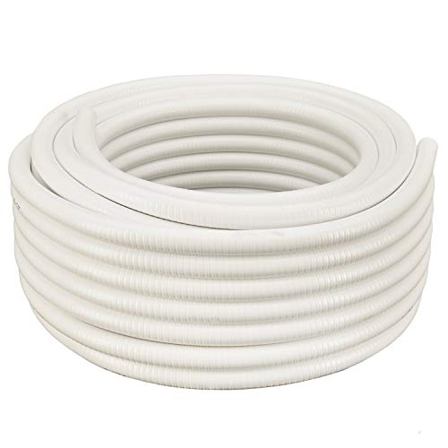 White Schedule 40 Flexible PVC Pipe Hose Tubing for Pools Spas and Water Gardens (2 Dia x 10 ft)