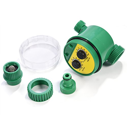 Automatic Irrigation Timer Water Timer Electronic Hose Sprinkler Garden Irrigation Controller Two Dial Outdoor Waterproof Automatic On Off Water Faucet Hose Water Timer