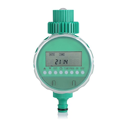 Sutinna 5pcs Irrigation Timer LCD Displays Garden Water Timer Watering Irrigation Controller Kit with Yshaped Quick Connector