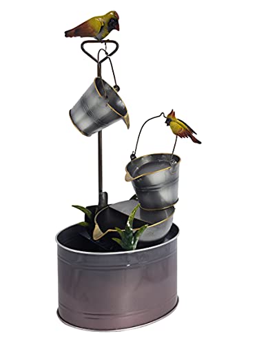 EITMOW Gathering Birds Metal Water Fountain for Garden and Home Art Decor  276H