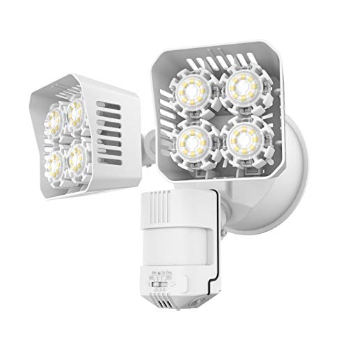 SANSI LED Security Motion Sensor Outdoor Lights 36W (250W Incandescent Equivalent) 3600lm 5000K Daylight Dusk to Dawn Waterproof Flood Light ETL Listed White