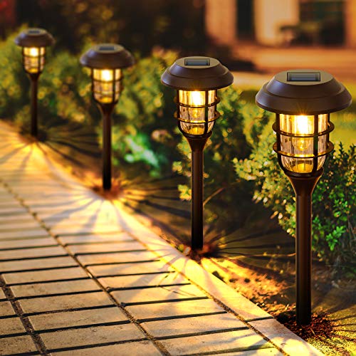 LETMY Solar Pathway Lights Outdoor 8 Pack Bright Solar Lights Outdoor IP65 Waterproof Auto OnOff Solar Garden Lights Solar Powered Landscape Lighting for Yard Patio Walkway Driveway Pathway