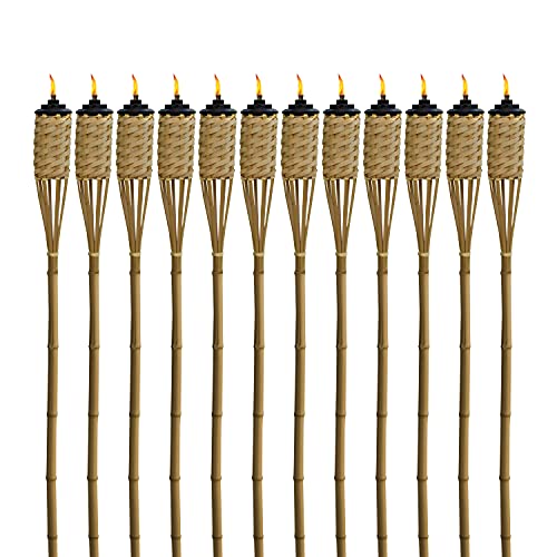 TIKI Brand 1120116 Homespun Outdoor Torch NaturalPack of 12